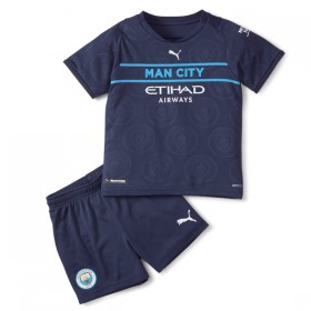 Koszulka Manchester City Dziecięcy Trzeci Stroje Piłkarskie 2021/22 Krótki Rękaw